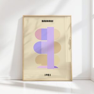 bauhaus print pastel geometric shapes design 4