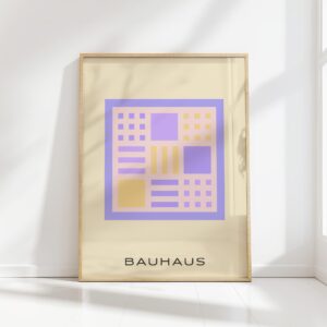bauhaus print pastel geometric shapes lines 8