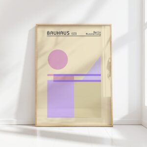 bauhaus print pastel shades geometric balance