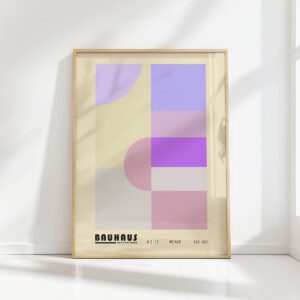 bauhaus print pastel tone geometric art design