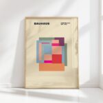 bauhaus print pastel tone geometric blocks design bauhaus print pastel tone geometric blocks design