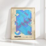 bauhaus print pastel tone geometric illusion