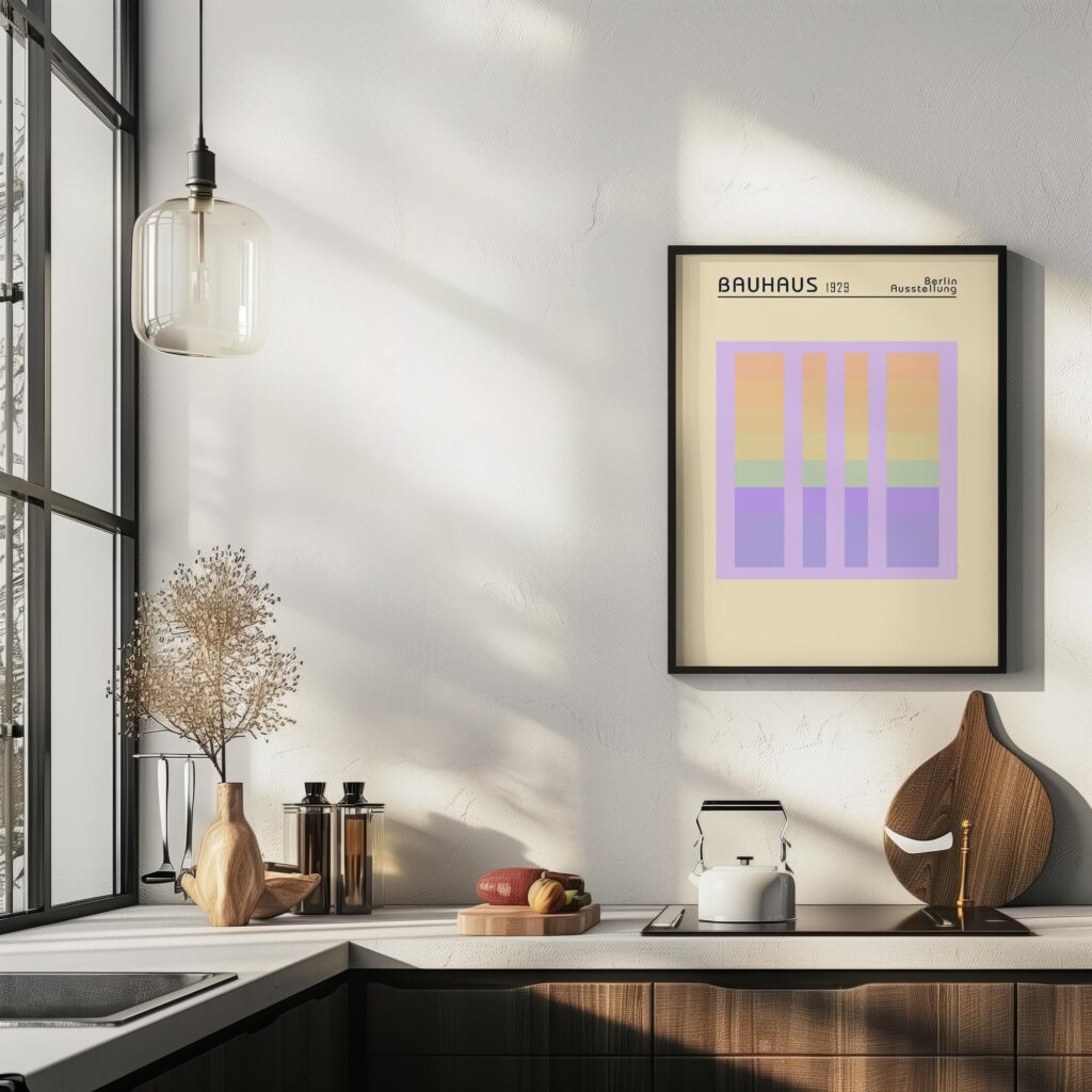 bauhaus print pastel tone minimalist geometry 5