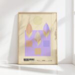bauhaus print pastel tones geometric shapes