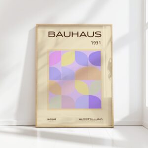 bauhaus print pastel tones geometric shapes 2