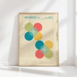 bauhaus print pastel tones overlapping circles design
