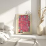 bauhaus print red grey circle grid design 7