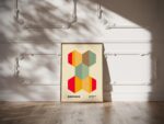 bauhaus print summer tones abstract composition