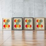 bauhaus print summer tones abstract composition 2