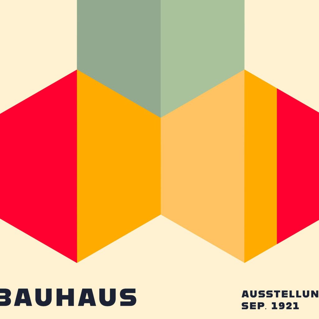 bauhaus print summer tones abstract composition 4