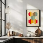 bauhaus print summer tones abstract composition 5