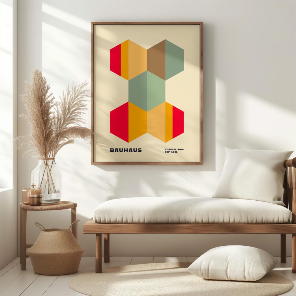 bauhaus print summer tones abstract composition 6