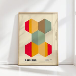 bauhaus print summer tones abstract composition 8