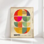 bauhaus print summer tones boho design