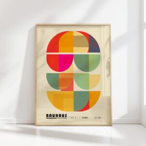 bauhaus print summer tones boho design