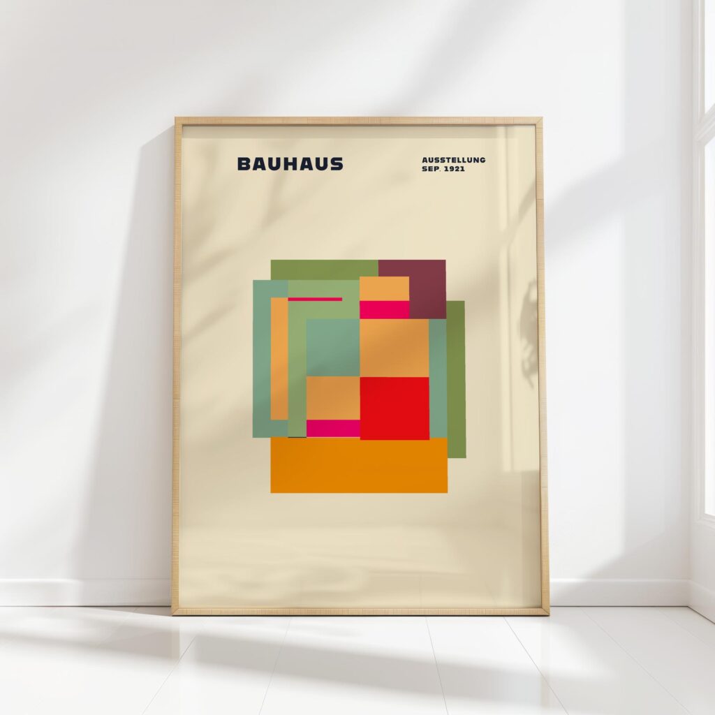 bauhaus print summer tones geometric blocks 2