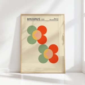 bauhaus print warm circles overlapping design