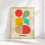 bauhaus print warm geometric simple shapes