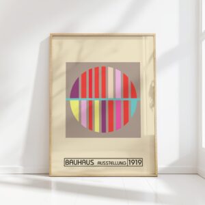 bauhaus print warm palette geometric harmony