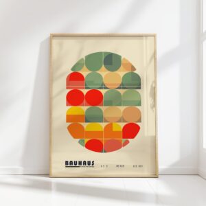 bauhaus print warm tone geometric shapes 8