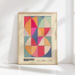 bauhaus print warm tone geometric shapes design