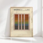 bauhaus print warm tone minimalist stripes 8