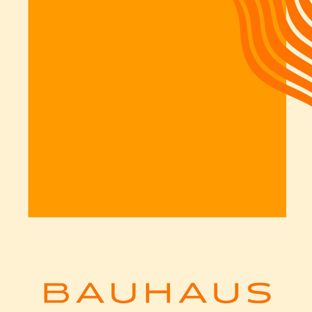 bauhaus print warm tones abstract flow design 4