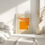 bauhaus print warm tones abstract flow design 7