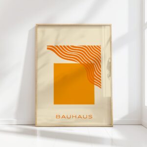 bauhaus print warm tones abstract flow design 8