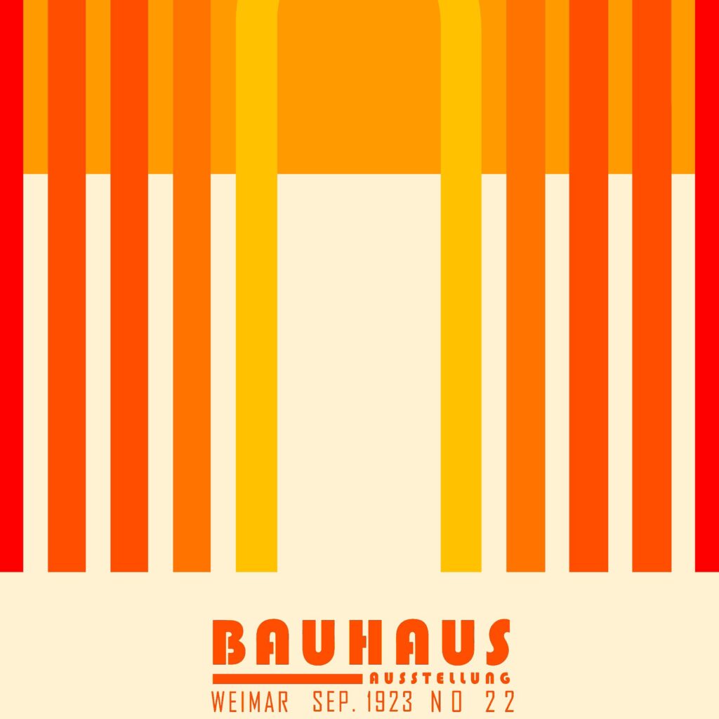 bauhaus print warm tones arch graphic design 4