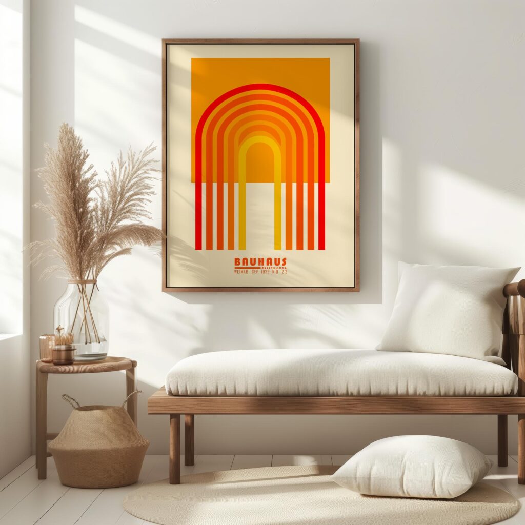 bauhaus print warm tones arch graphic design 6