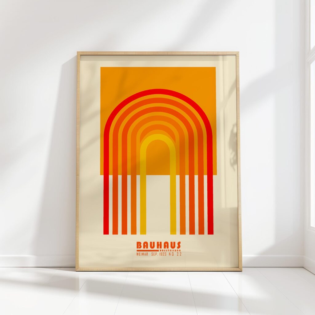 bauhaus print warm tones arch graphic design 8