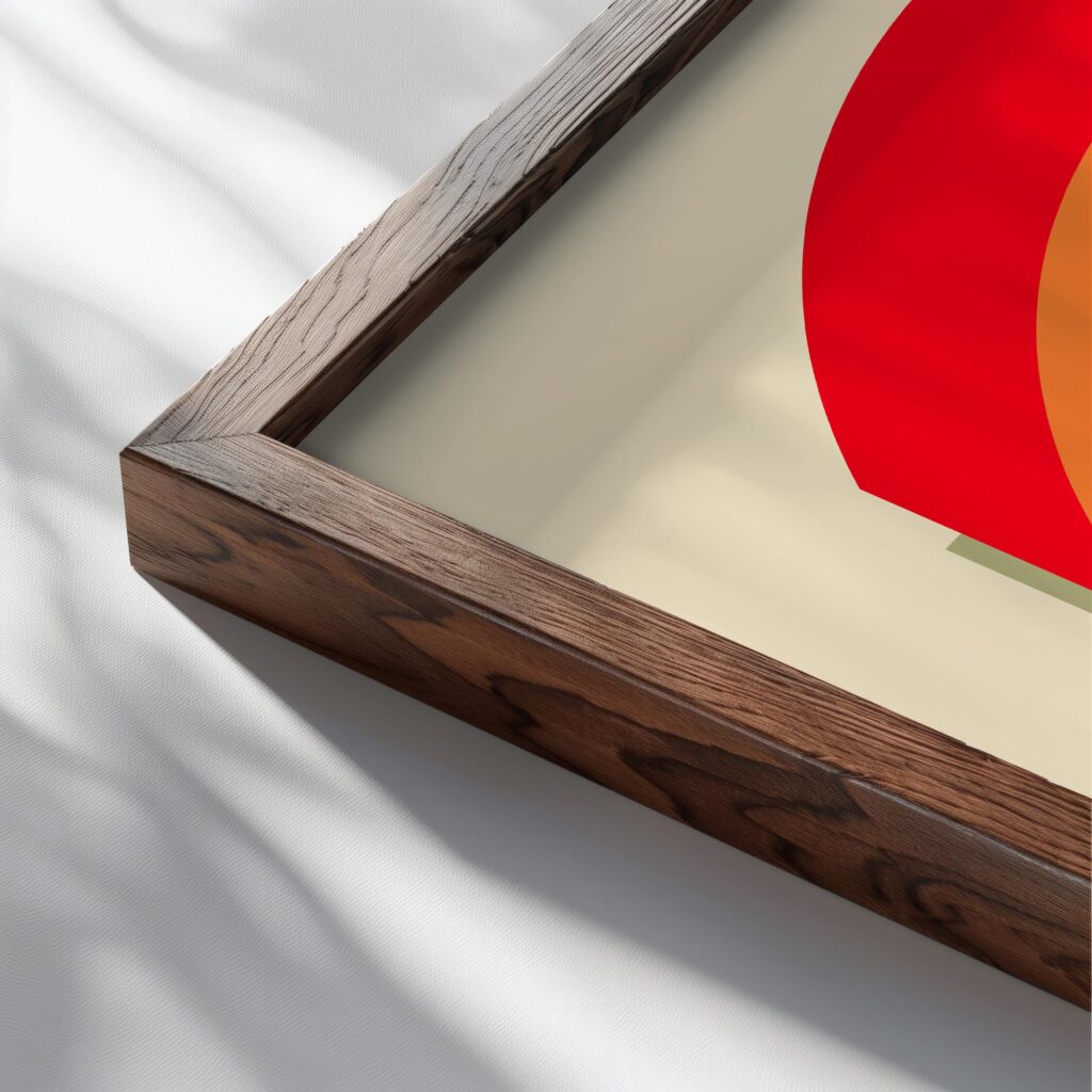 bauhaus print warm tones geometric arch design 3