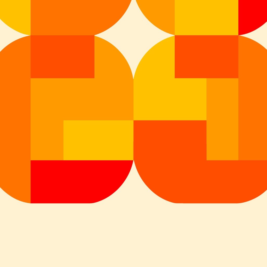 bauhaus print warm tones geometric artwork 4