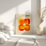 bauhaus print warm tones geometric artwork 7