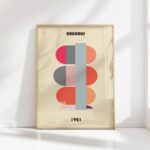 bauhaus print warm tones geometric balance 2
