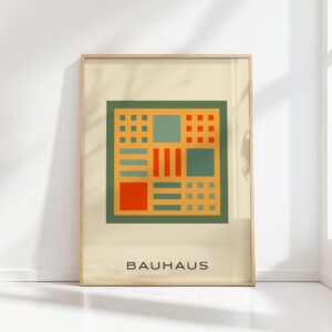 bauhaus print warm tones geometric blocks design 8