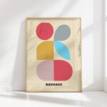 bauhaus print warm tones geometric harmony