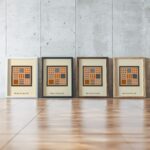 bauhaus print warm tones geometric simplicity 2