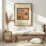 bauhaus print warm tones geometric simplicity 6