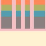 bauhaus print warm tones geometric stripes 4