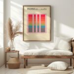 bauhaus print warm tones geometric stripes 6