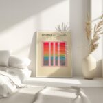 bauhaus print warm tones geometric stripes 7