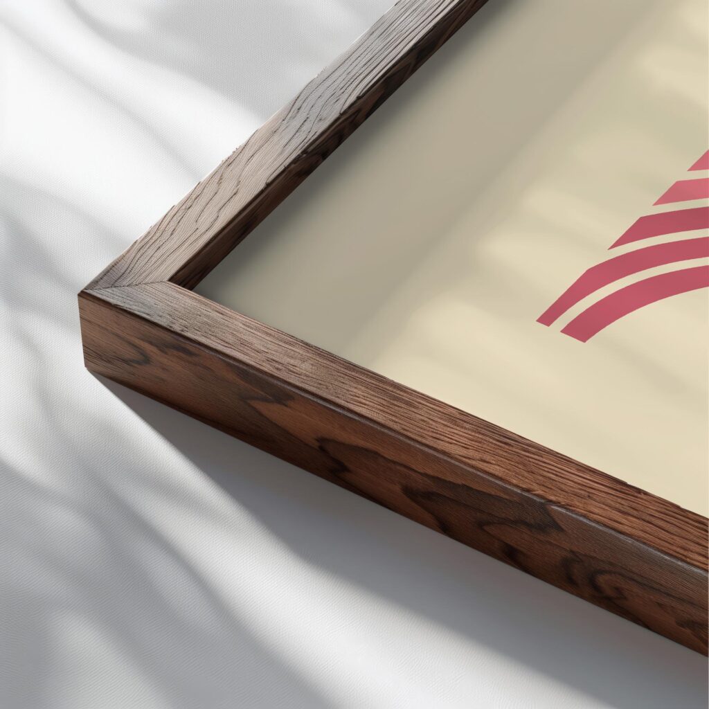 bauhaus print warm tones geometric wave design 3