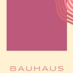 bauhaus print warm tones geometric wave design 4