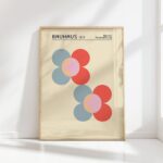 bauhaus print warm tones overlapping circles