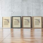 bauhaus print with neutral tones and flowing lines 2