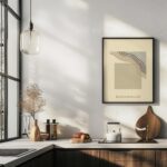 bauhaus print with neutral tones and flowing lines 5