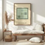 bauhaus print with neutral tones geometric blocks 6