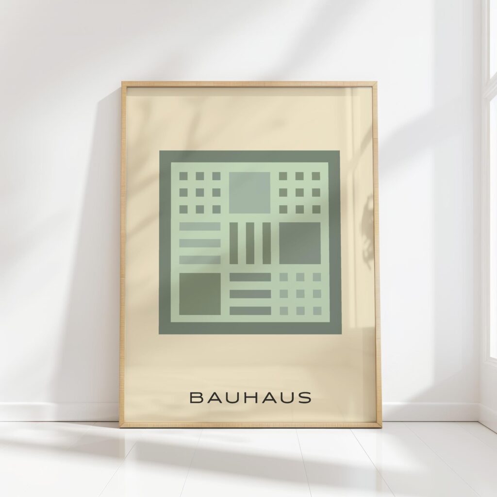 bauhaus print with neutral tones geometric blocks 8